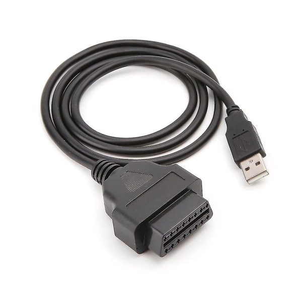 16pin Obd2 till USB port Laddare Adapter Kabelkontakt Diagnostikverktyg