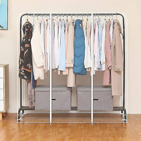 Klesbeskyttere, vaskbart trekk transparent vanntett støvtett beskyttelse, universelt beskyttelsestrekk for klesstativ i garderobe