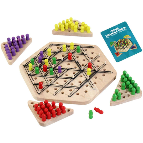 Kedje-Schack Spel Triggle Brädspel Triggle Gummispel Spännande Triggle Gummispel För Alla Åldrar Interaktiva Spel För Föräldrar och Barn Flye1827