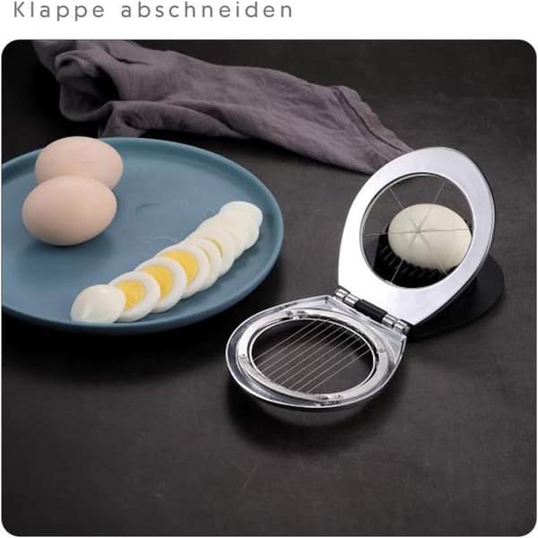 Eggdeler i rustfritt stål for egg og egg med 2 i 1 holdbar