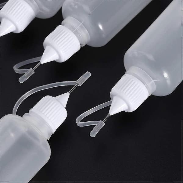 10 stk. plastikflasker med dyser, præcisionsapplikator-trykflasker til limfarve 20 ml