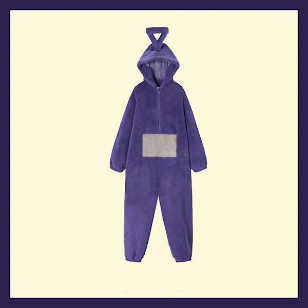 Unisex Teletubbies Kostymer Disi Onesies Lala Cosplay Pyjamas Vuxen Pyjamas Djursovkläder Jumpsuit Purple M