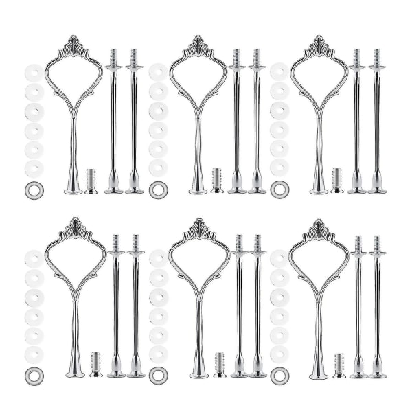 6 sæt bakke hardware til kage stativ 3 lag kage stativ montering hardware holder til bryllup og fest