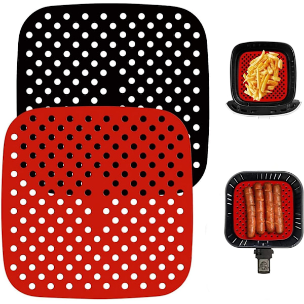Silikonemåtte til Airfryer, vandtæt perforeret bagepapir Silikone