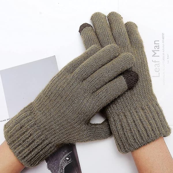 Varme strikkede vinterhandsker - Touchscreen-handsker termiske handsker med blødt for