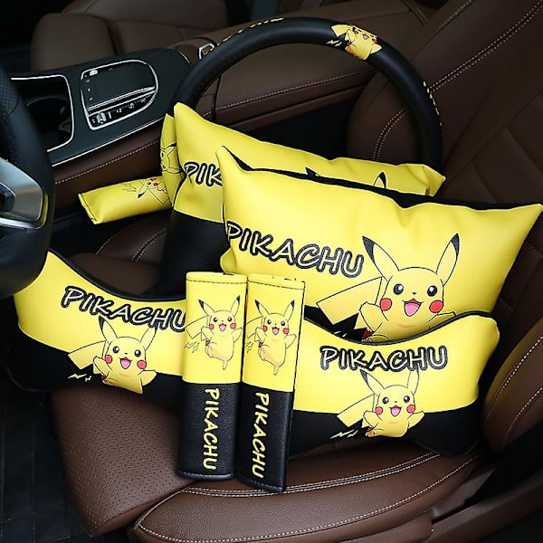 Ländryggskudde för bil, nackkudde för bil, nackkudde i memory foam - Pikachu Hängande Tissue Box 1