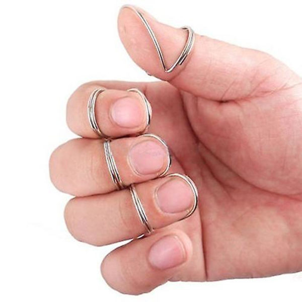 Farfi 4 st Gitarr Fingerplektrum Metall Fjärilsform Plektrum Tumplektrum Tillbehör