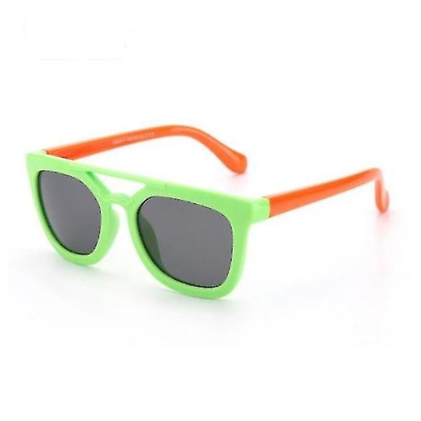 Polariserade solglasögon för barn Runda Barn Solglasögon Pojkar Flicka Skyddsglasögon Baby Spädbarnsskydd Glasögon Uv400-grön Orange