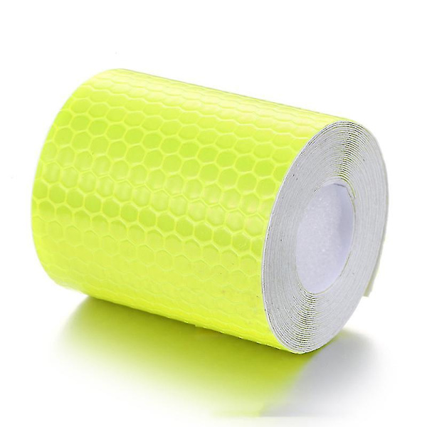 5cm*3m Pyörän runkoheijastavat turvatarrat Heijastavat turvavaroitusteipin kalvontarra Nauha Pyörävarusteet Fluorescent yellow 5cm x 100cm