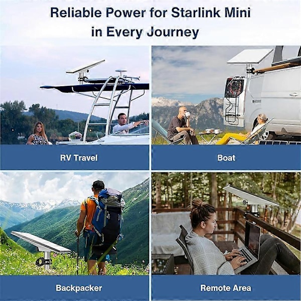 2/5/10M til Starlink Mini DC Strømkabel Udskiftningskabel Vandtæt Udendørs