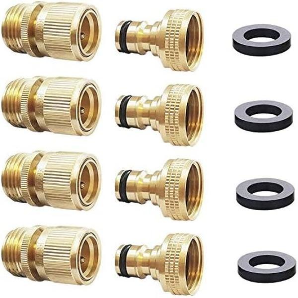 Snabbkoppling för trädgårdsslang, 3/4 tum
