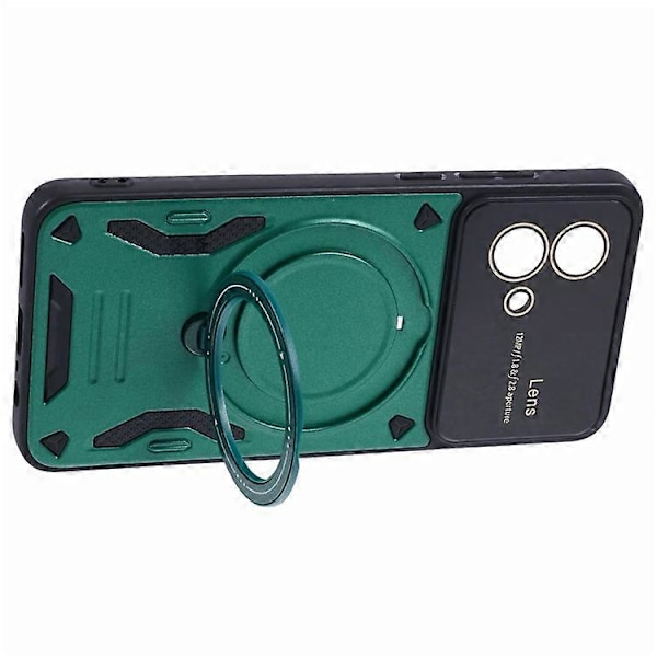Kompatibel med Motorola Moto G84 5G Bakdeksel Kompatibel med MagSafe PC+TPU Støtte Telefondeksel Green