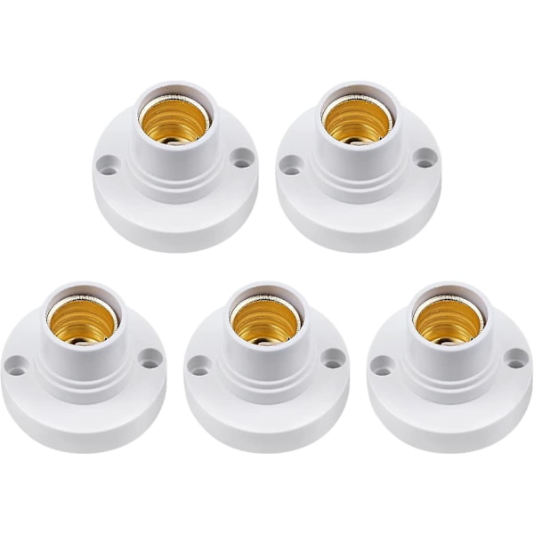 5-pack E14 Lamphållare, e14 Edison Skruvlampahållare, Plast Taklampauttag Crday Present