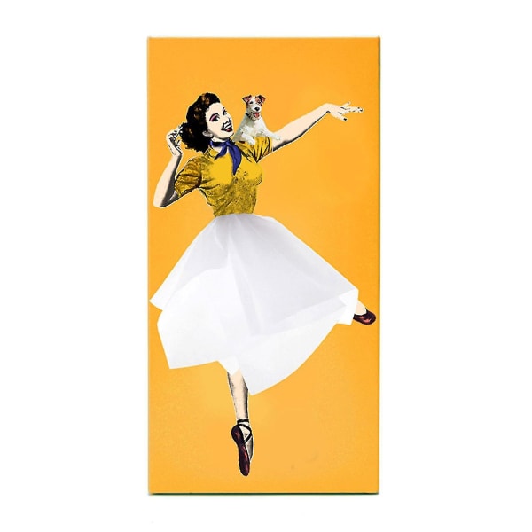 Klassisk vevseske for jenter retro vevseske med flyvende skjørt, 100 % ny Yellow