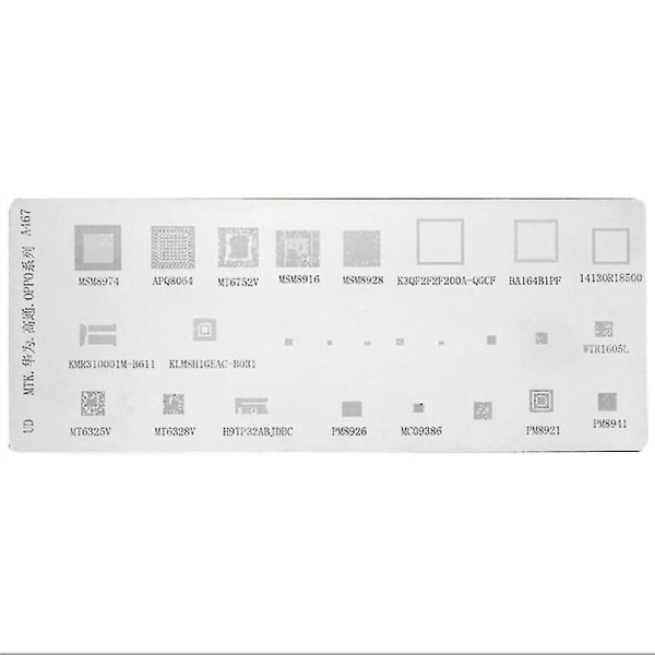 4kpl Universaali Bga Stensiili Mtk Msm Ipad Cpu Ram Pm Virta Ic Reball Nasta Suora Lämmitysmalli