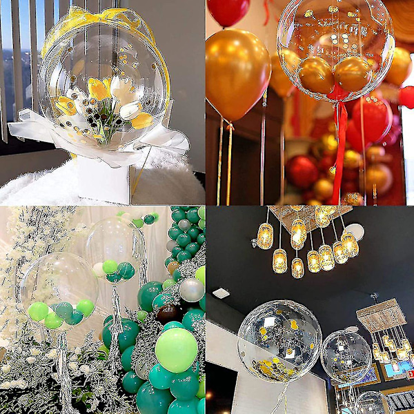 40 st Bobo Ballonger Transparenta Bubbla Bobo Ballong Fest För Bröllop