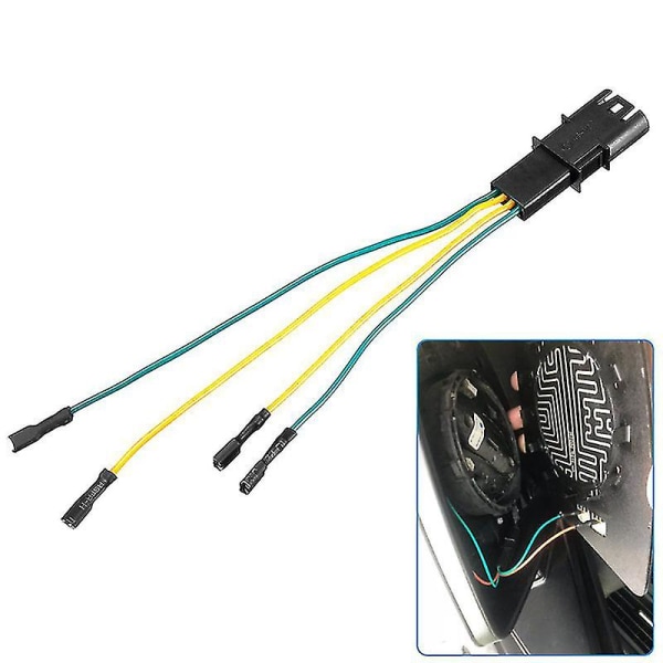 4pins 12v Sidespeil Varme Funksjon Kontakt Kabel Ledning For- X5 F10 Elektrisk oppvarmet sidespeil