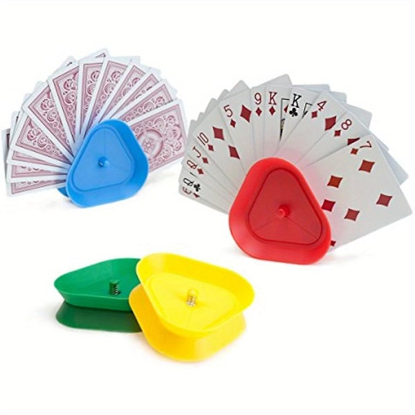 Uudet mallit Kädet Vapaat Kolmion Muotoiset Pelikorttitelineet Lautapeleille Ja Pokeriin, Täydellinen Lahja Jouluun, Halloweeniin Ja Kiitospäivään 2pcs Color Random