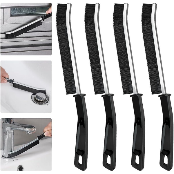 Rengöringsborste för hårda borstar - Spaltrengöringsborste för badrum, kök, fönster (4-pack)