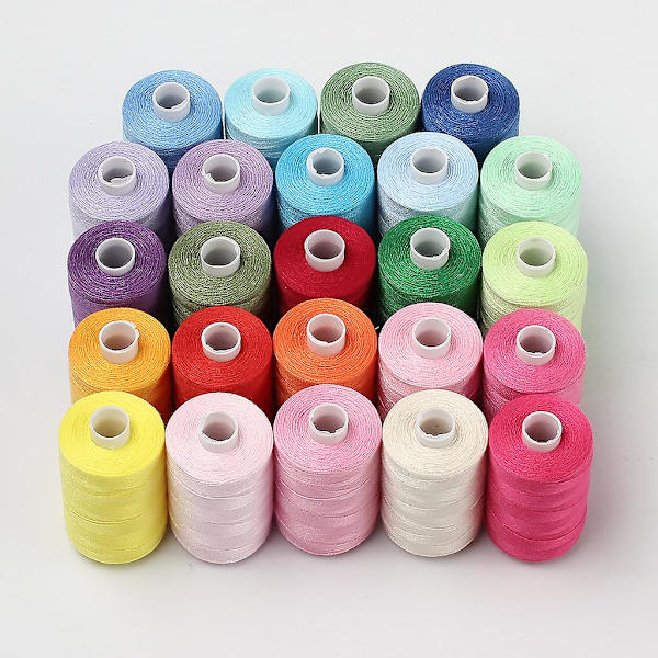 24 st/låda 1000 yards Sytråd 100% Polyester Sömnadsmaskinstrådar