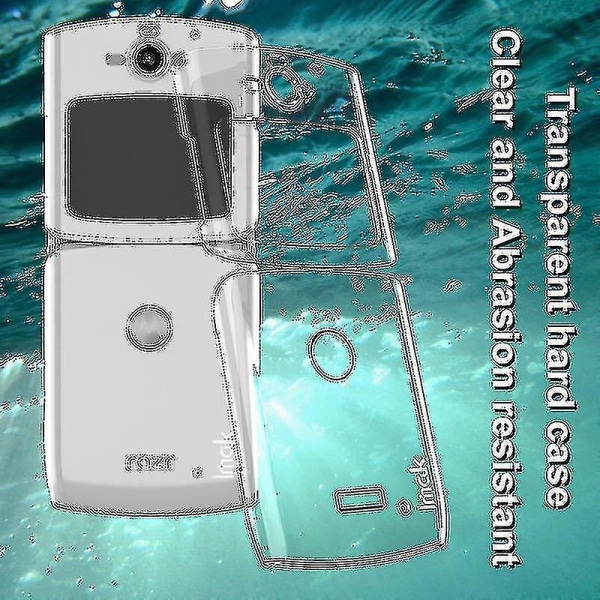 Imak Case Ii Anti-abras Ultra Clear Ph Cover hölje (top Cap + Bm Cap) För Razr 2019