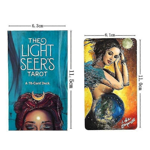 Seer's tarot orakelkort 78-korts kortstokk guidebok lett brett