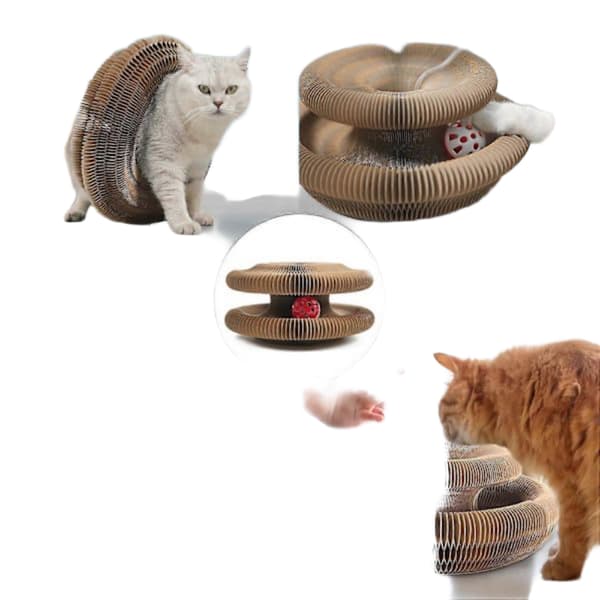 Magisk Kradsebræt til Katte - Interaktivt Foldbart Legetøj, Kompatibelt med Kitty Kurlz[JUN]