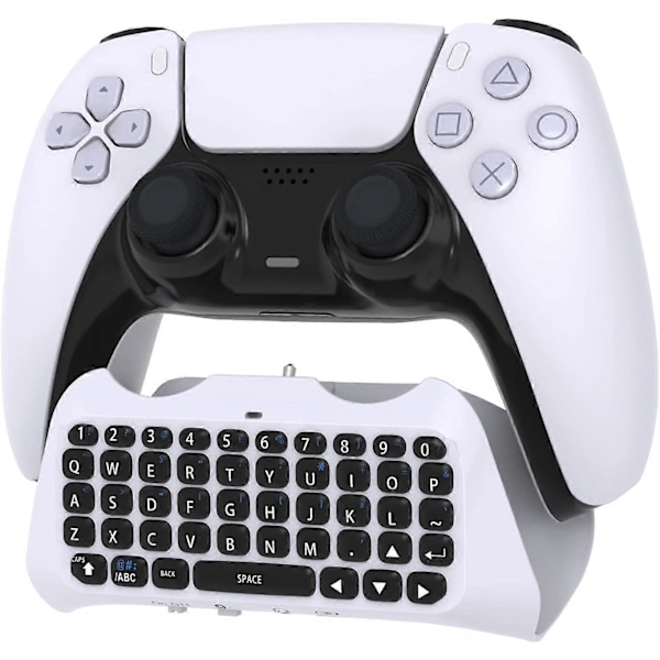 PS5 - Trådlöst Bluetooth Game Chatpad Tangentbord, 47 Tangenter - Inbyggd Högtalare & 3,5mm Hörlursuttag Kompatibelt med DualSense Controller