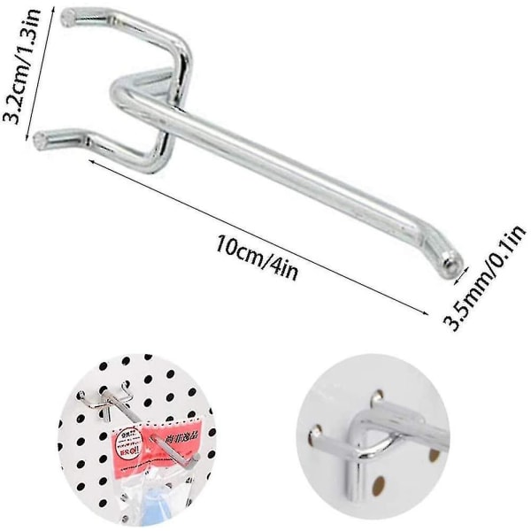 50 st Pegboardkrokar, vägghyllkrokar för display Pegboard Garage Förvara Verktyg Förvaring Hängare Vägghyllkrokar