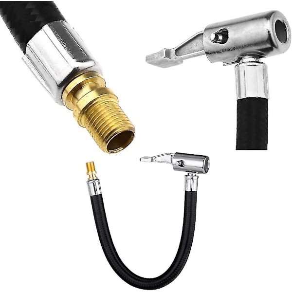 Dækventilsforbindelse Standard Dækventil Fin Tråd Bil Dæk Inflator Slange Adapter Med Låsende Dæk Chuck Til Motorcykel Cykel Lastbiler Reparation