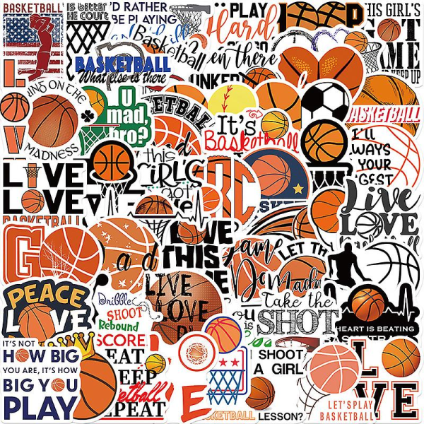50 stk Basketball Sport Graffiti Stickers Til Kuffert Guitar Laptop Køleskab