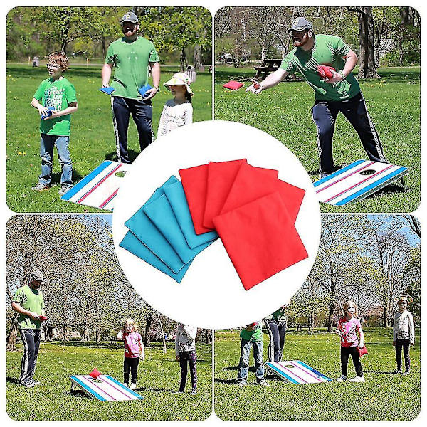 8 st 10x10cm Cornhole Bönpåsar Set Majsfyllda Cornhole Tygpåsar Träningsutrustning För Utomhus Corn Hole Kastspel