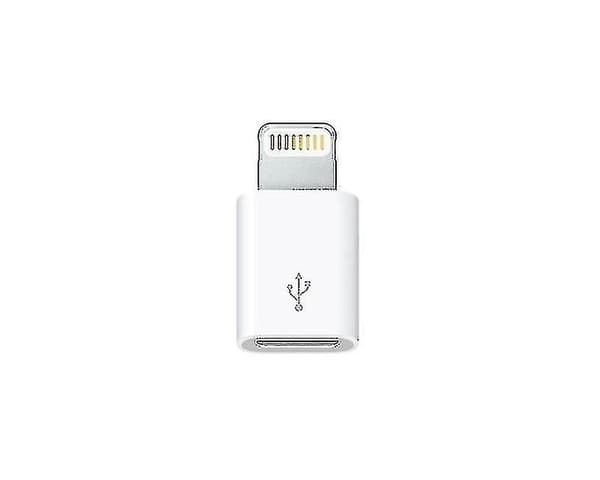 Micro-USB til Apple Lightning-adapter - hvit