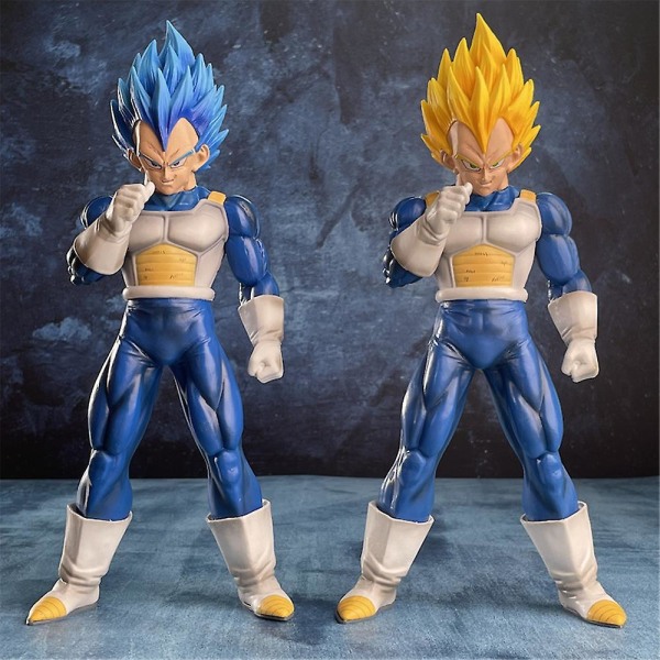 11' Dragon Ball Z Vegeta Super Saiyan Action Figur Legetøj Collection Model Desktop Ornamenter Dekoration Gaver Til Fans Børn Blue Hair