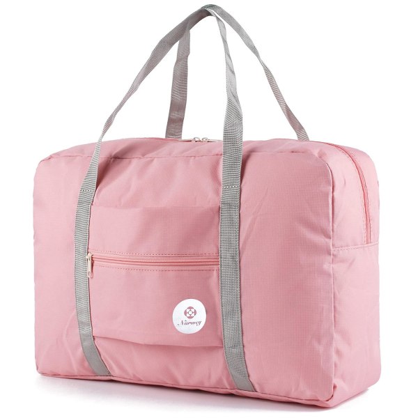 For Easyjet Airlines Cabin Bag 45x36x20 Undersete Sammenleggbar reise Duffel Bag Ta med bagasje over natten for kvinner og menn 25L (rosa rosa)