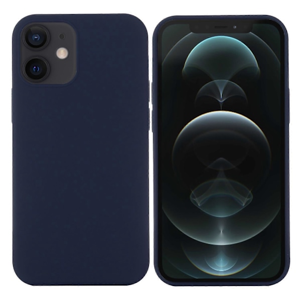 Magneettinen nestemäinen silikonikuori iPhone 12 mini 5.4 tuumalle, yhteensopiva MagSafe-latauksen kanssa Ocean blue Navy Blue