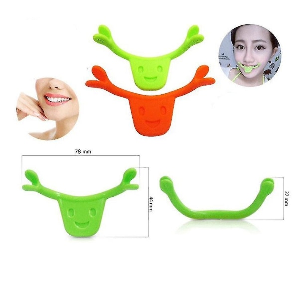 2-pack Personlig Ansiktstränare, Smile Beauty Exerciser Facial Smile Maker Tränare Formande Muntränare För Muskler Stretching Lyftande Träning Läppar T