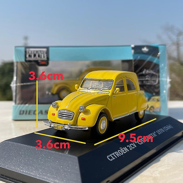 1:43 Scale Citroen 2cv klassinen automalli metalliseos painevalu- ja leluajoneuvo aikuisille lapsille faneille Lahjat keräilymuistoesine