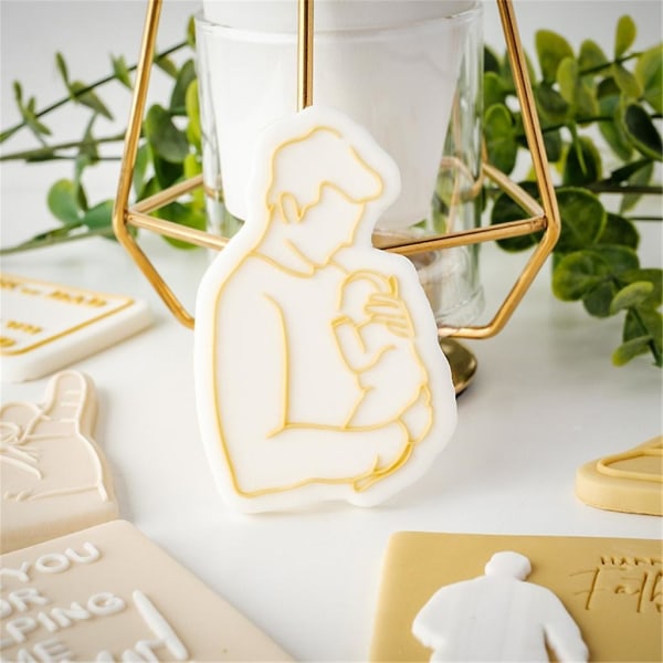 Kiks Form Fars Dag Tema Tegnefilm Cookie Cutters DIY Fondant Kage Form 17