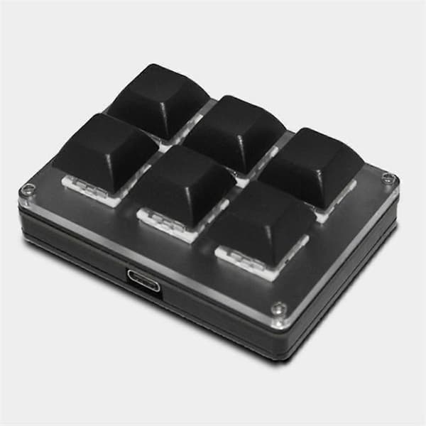 6-knappers Trådløst Tilpassbart Tastatur 2.4g Usb Bluetooth-modus Tast Tilpasning Hot-swappable Taster