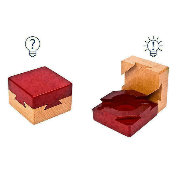 Hemlig Pusselbox Hjärngympa Spel Trägåva Gömda Föremål