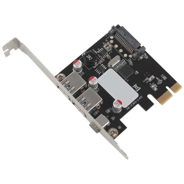 Usb 3.1 Typ C Pcie Expansionskort Pci-e Till 1 Typ C Och 2 Typ A 3.0 Usb Adapter Pci Express Contr