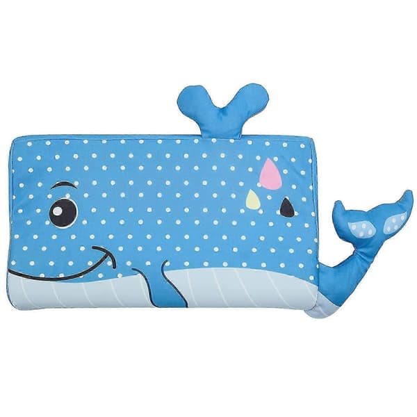 Toddler Pude til Sovning, Børnepuder til Sovning med Pudebetræk 25 x 46 cm (Hval)