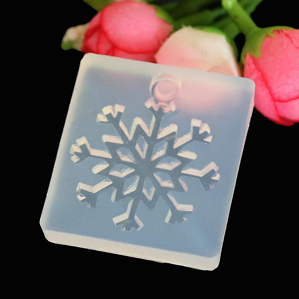 Silikonform Snöflinga DIY Hantverk Smyckestillverkning Hänge Epoxiharts