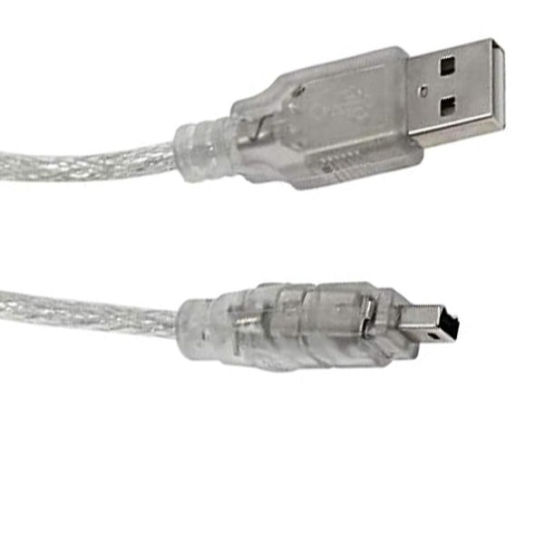 4ft 1.2m USB hane till 1394 4-polig hane DV-kabel Firewire 400 IEEE 1394-kabel Ilink Fire Wire-kabel sladd, för till JVC Sony videokamera DCR-TRV75E DV USB Fir