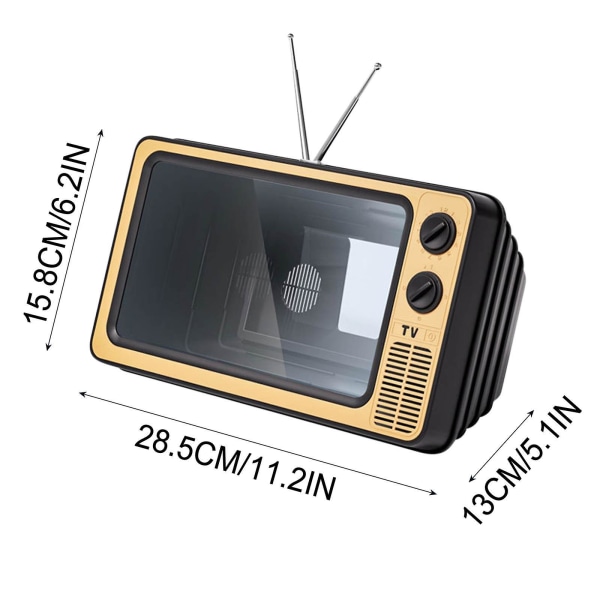 Black Friday-erbjudanden Överraskning Ny mobiltelefonskärmförstärkare 12-tums liten TV Mobiltelefonskärm Projektor 3d Mobiltelefonvideo Rose Gold
