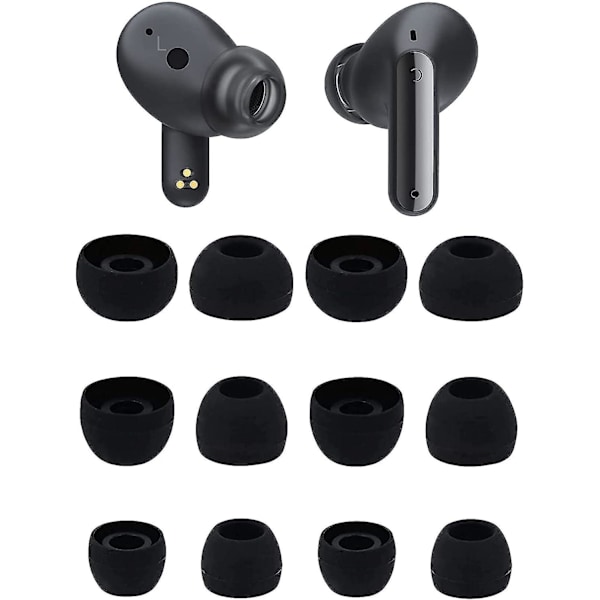 Ørepropper Kompatibel med LG Tone Free FP9 6 Par S/M/L Størrelser Udskiftning Bløde Silikon Ørepropper Spidser Ørepropper Kompatibel med LG Tone Free FP5 FP8 FP9