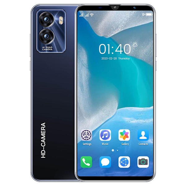 Mobiltelefoner R35 Smartphone 5 Tum 512mb+ 4g Minne 1500mah Ultralång Livslängd Black