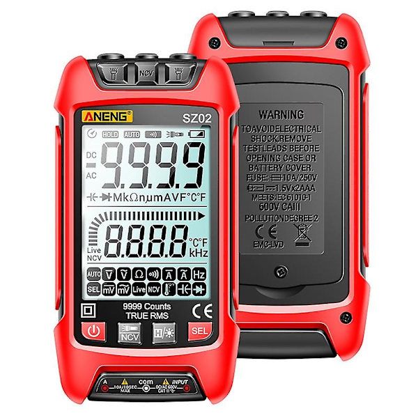 Digital Smart Multimeter Testere 9999 Tællinger Digital Multimeter AC DC Spænding Smart Meter (uden Batteri)
