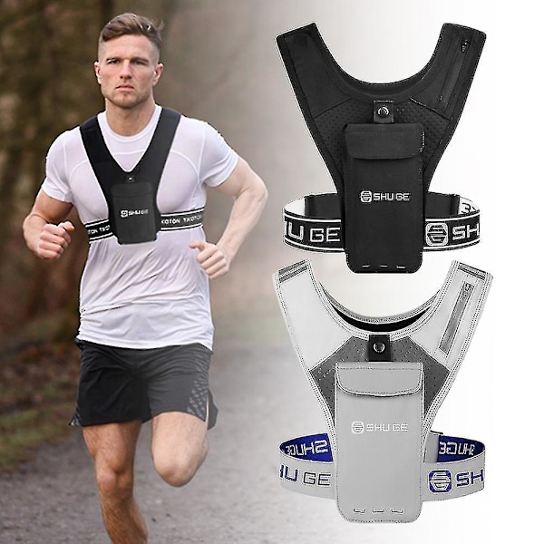 Sports Vest Bag Outdoor Running Vest Mobile Phone Bag Marathon Running Cycling Equipment Touch Screen Reflective